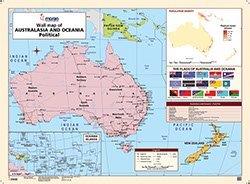 MORAN WALL MAP - AUSTRALIA PHYSICAL AND POLITICAL