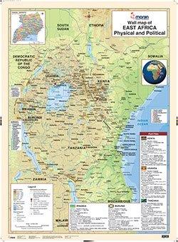 Moran Wall Map of East Africa (New Edition)